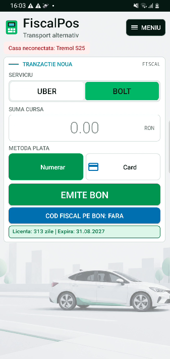 Casa de marcat cu jurnal electronic model Tremol S25 + Aplicatie Gratuita