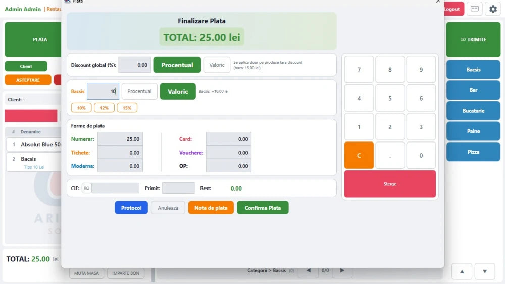 Aplicație HORECA POSSOFT – imagine 3